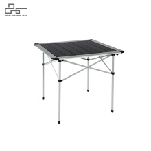 Collapsible Aluminum Folding Roll Up Four Person Camping Table 70 x 70 x 70cm